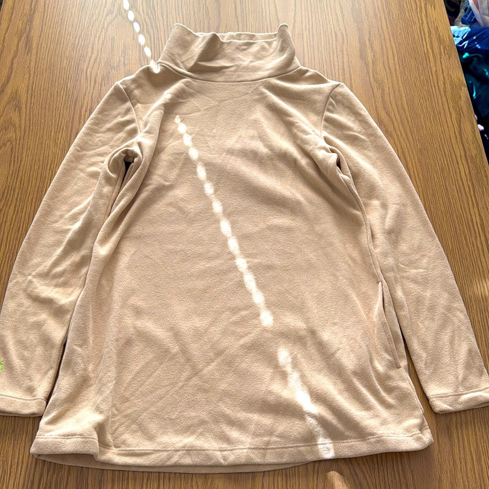 Dudley Stephens Cobble Hill terry fleece Tunic. Size M.  Light tan color